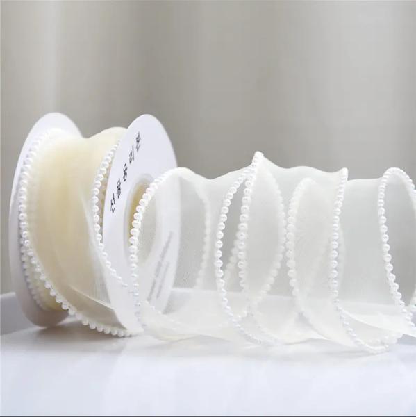 Fita do papel de embrulho de Organza dos acessórios de DIY para a decoração da flor