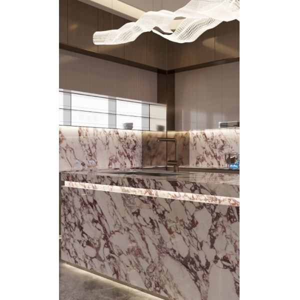 Polished Through Body Veining Aura ZZTS24 Sintered Stone Tiles 1600x3200mm