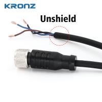 M12 Conector Sensor à prova d'água Conector IP67 3 × 0,34 (3 × 22AWG) PVC fio preto