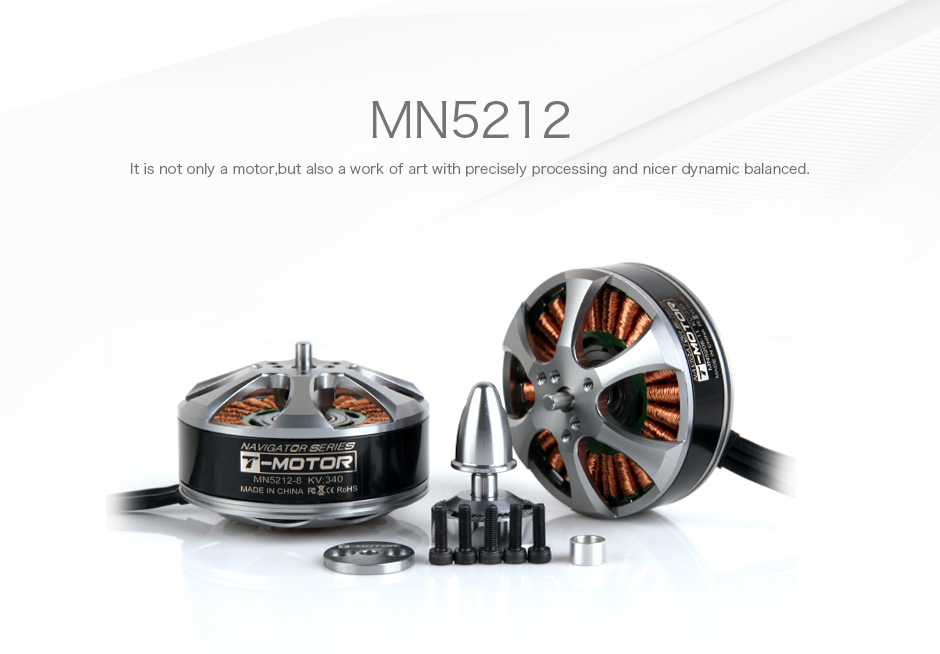 MN5212 T-MOTOR KV340 420 Ultralight Professional Heavy Lift RC Drone Helicopter Engines Metal And Lipo Material Parts