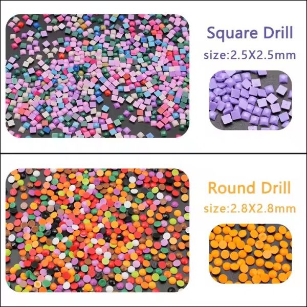 30x40cm Round 5D Diamond Art Painting Kits DIY Diamond Painting Set For Kids Adults