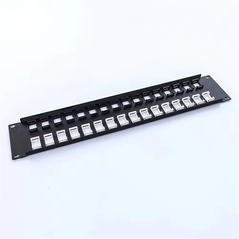 19 Inch 32 Port Empty STP FTP Shielded RJ45 Patch Panel CAT5E CAT6 Rack Mount Network Distribution Panel