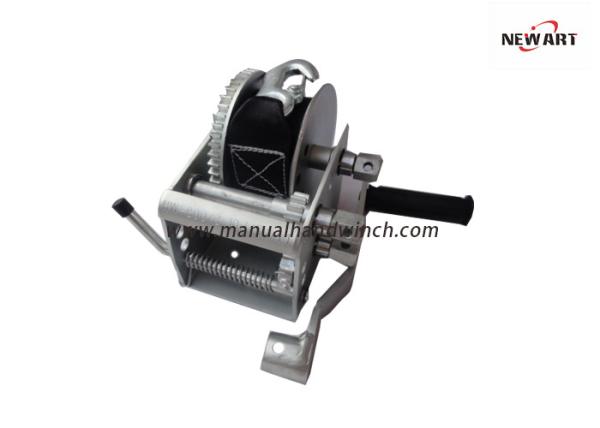 Three Speed Dacromet Power Marine Hand Winch 2200lbs Capacity CE Approval