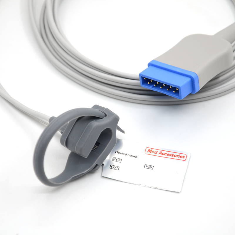 Adult Soft Tip Spo2 Sensor 11 Pin Pulse Oximeter Probe Latex Free Reusable Neonate Wrap