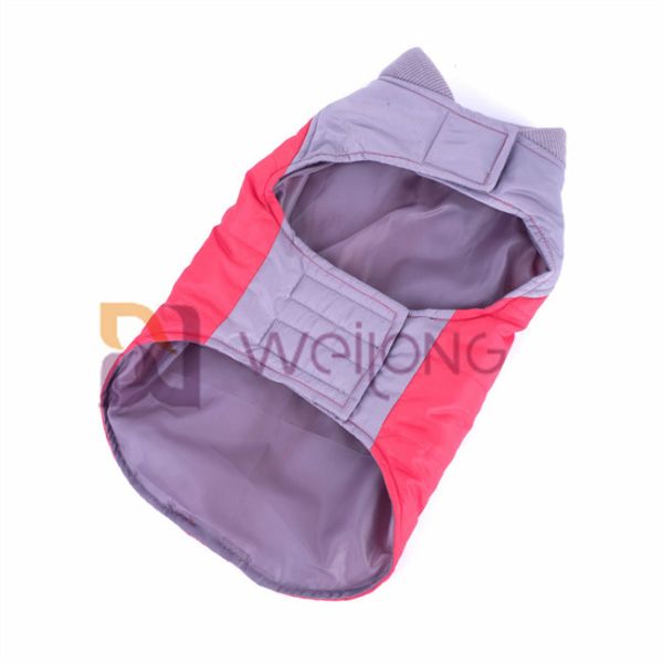 Faux Zipper Pocket Velcro Opening Pet Jacket For Dog Autumn / Winter
