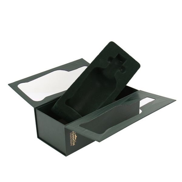 Luxury Premium Hard Cardboard Logotipo personalizado Magnetic Vine Regalo Box Packaging con ventana