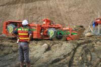 Descarregador do transporte da carga da mineração subterrânea com o braço concreto do robô do Shotcrete, KSQ RL-2 LHD