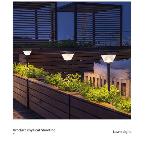 Outdoor Waterproof IP65 Post Lighting Garden Spike Led Gate Solar Pillar Light with ABS