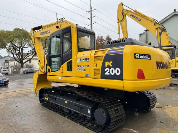 20 Ton Second Hand Digger Komatsu PC200 Excavator Crawler Type