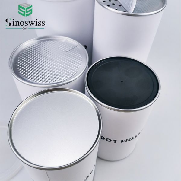 OEM ODM Airtight Seal Food Paper Cans Packaging Cylinder Box For Snack Nut Storage