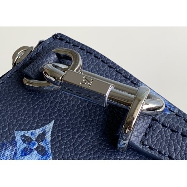 Square Women'S Genuine Leather Crossbody Bags , 18cm Blue Crossbody Handbag