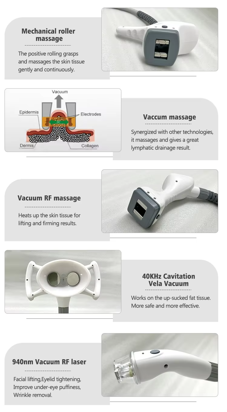 40K de cavitación de vacío presión negativa de masaje de rodillos Velabody máquina de adelgazamiento