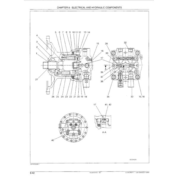 SK250-8 SK260-8 Excavator Swing Gearbox LQ32W00011F1 Planetary Motor Reduction
