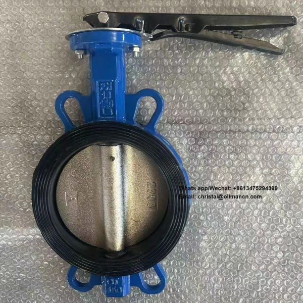 PN16 Класс 150 Гибкая железная рукоятка для корпуса вафли Бабочковный клапан для газа для воды