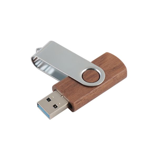 USB A and Type C together Wooden Memory USB With 0°C To 60°C Operating Range