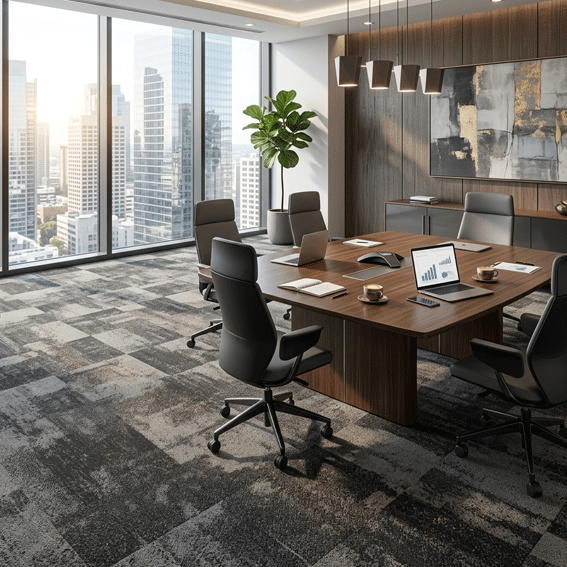 B1 Fire Rated Nylon Carpet Tile with 1/12 Gauge