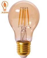 A60 220-240V a mené l'ambre 4W 6W E27 d'ampoule de filament a mené l'ampoule de filament de cru