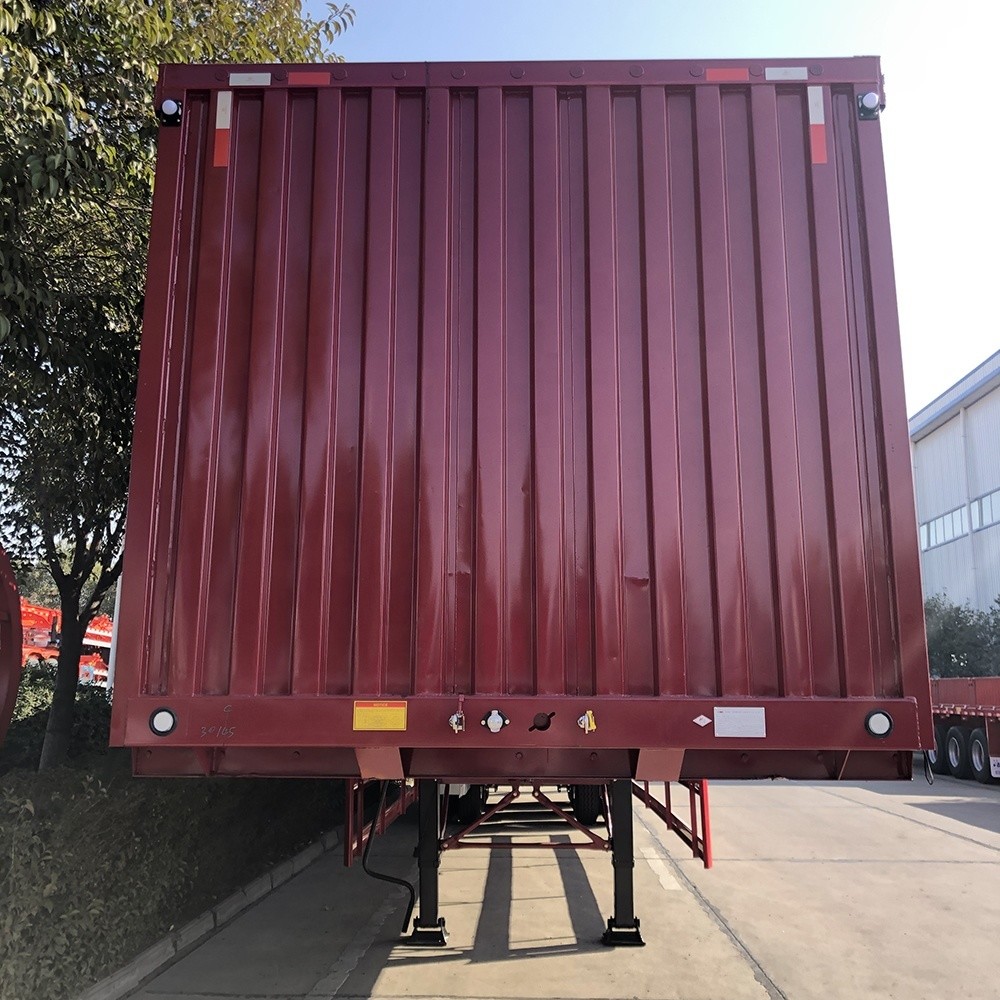 13750*2550*3850mm CIMC HUAJUN 3 Axles T700/Q345 Steel Cargo Transport Box Trailer 2021