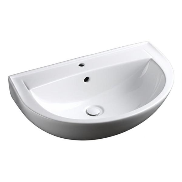 Wholesale Sanitary Ware Oval Wall Mounting Bathroom Sink Ceramic Lavabo Counter Top Hand Wash Basin