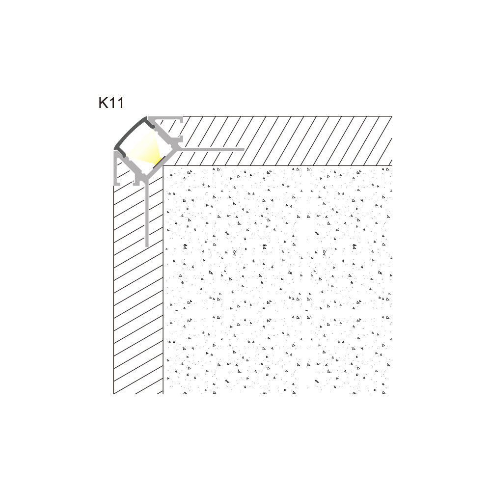 6061-T6 Aluminum Alloy LED Plasterboard Profile with Integrated Diffuser and Sandblasting Oxidation for Uniform Lighting