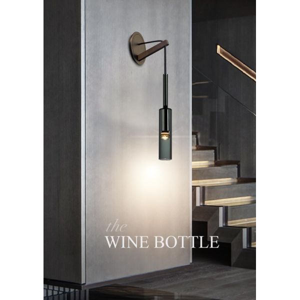 Современный одиночный роскошный свет стены ухода за больным спальни полностью серый цвет дыма привесной лампы ТВ меди