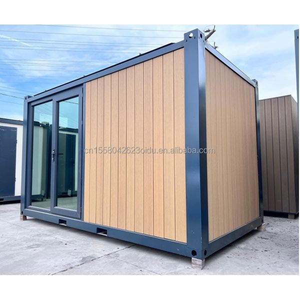 EU 20ft Modern Luxury Prefab House Outdoor Garden Wooden Houses with Steel Structure Sandwich Panel Material
