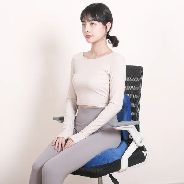 2 in 1 Memory Foam Seat Cushion with Back Support Cushion 35.2X41X9.5cm / 38.6x27x10cm