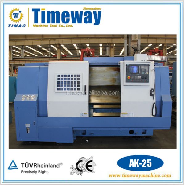 Twin Spindle FANUC Slant Bed CNC Lathe AK-25 with 12 Tool Post Stations