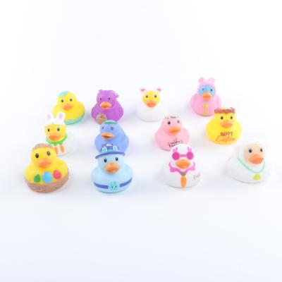 Toddlers Swimming Dabbling Water Toys Safe PVC Material Squeaky Soft Plastic Cartoon Animal Bath Toy For Baby