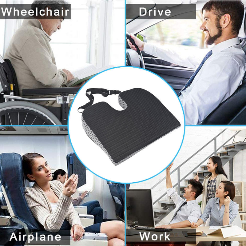 Driver's Choice Ergonomic Orthopedic Car Seat Pillow Customized Wash Label Design