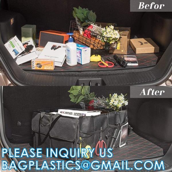 Car Trunk Organzier For Suv, Car Organziers And Storage With 6 Big Pocket, Car Accessories For Women/Men