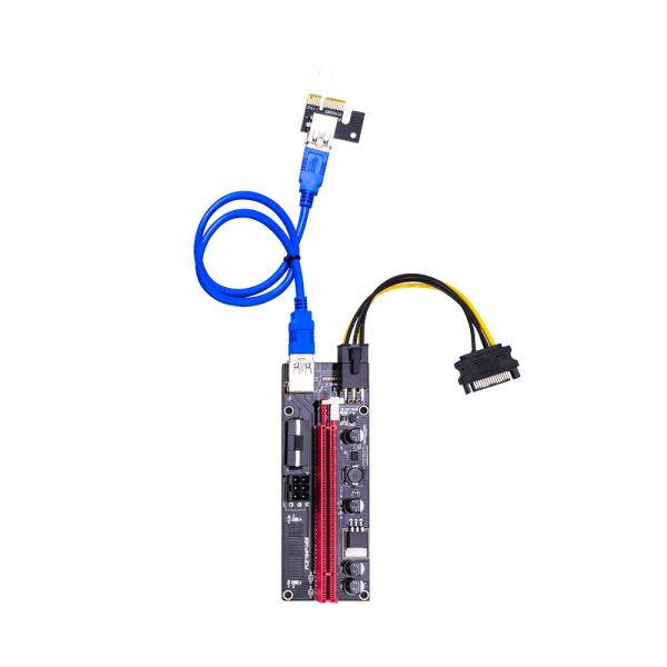 Indicator Light Graphics Card Extender PCI Express Adapter USB 3.0 Cable Power VER 009S PCI-E 1X To 16X LER Riser 009S