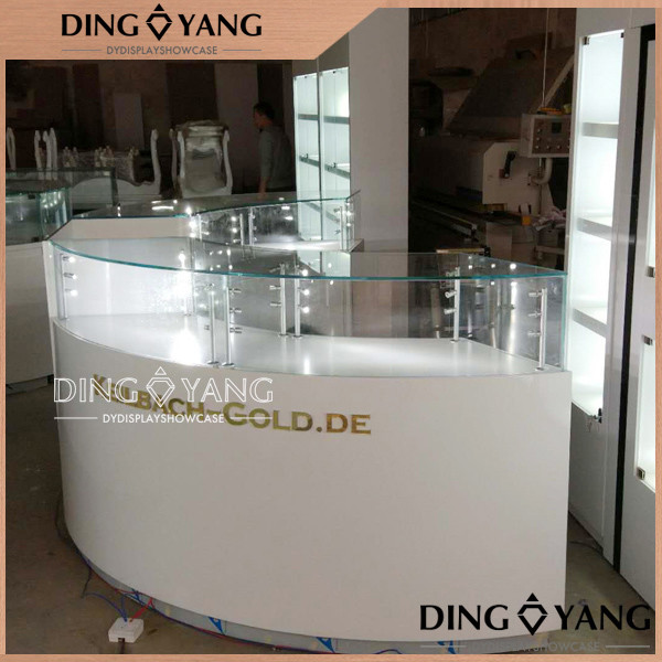1550X550X1050MM Деревянные круглые ювелирные витрины