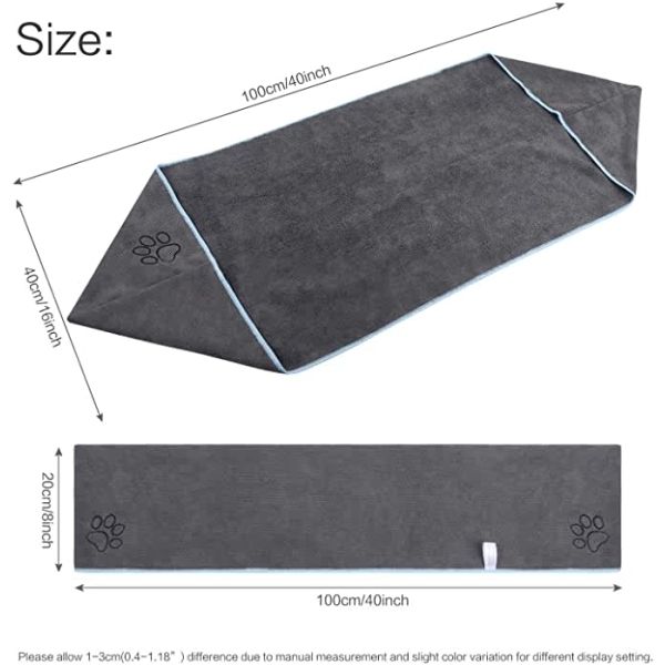 Dogs 16''X40'' Quick Dry Microfiber Bath Towels