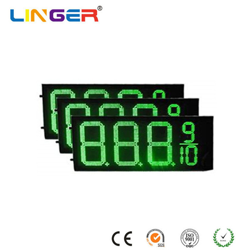 8.889 / 10 Gas Station LED Signs 12 Inch LED Gas Price Displays With Wireless Control