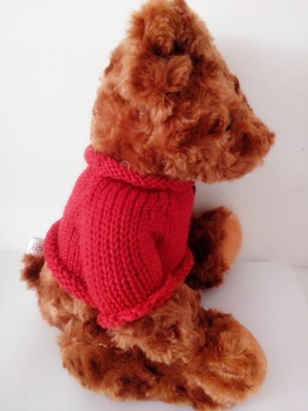 Plush Teddy Bear Gray Stuffed Toy With RED Cloth Cool Item Hot Model Animal FOR KIDS Children christmas Present New