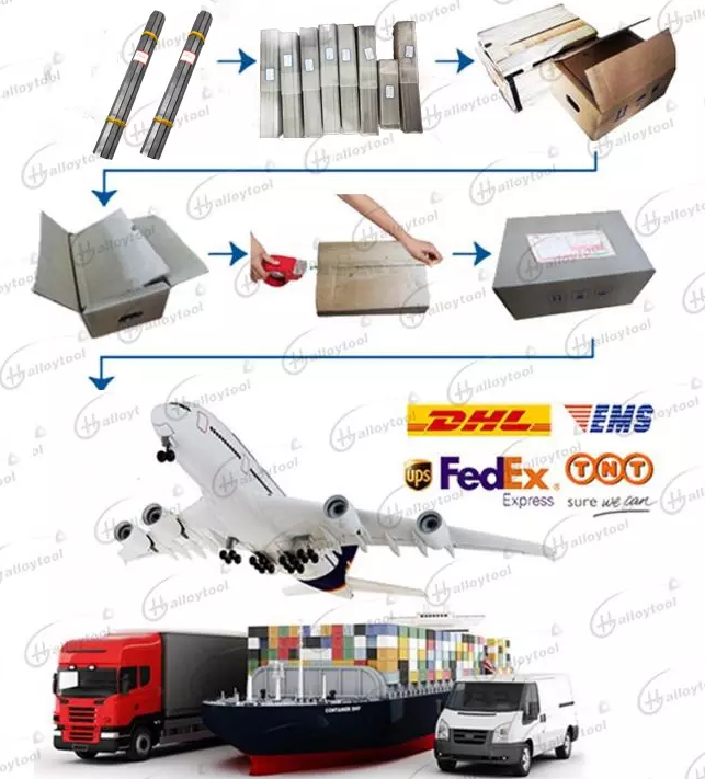 Sharp Flutes YG6 K10 Tungsten Carbide Brazed Tips