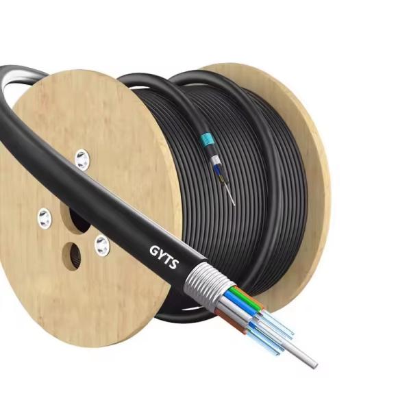 Extérieur 72 96 144 216 288 Noyau d'acier blindé câble à fibre optique aérien non autoportant GYTS GYTA
