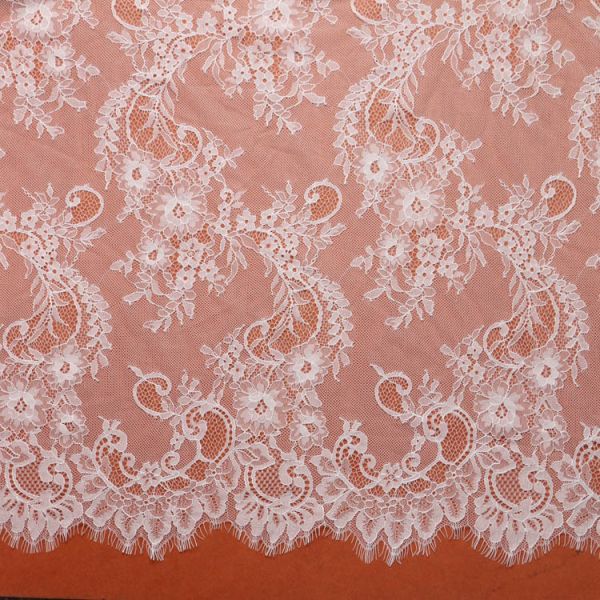 Green Environmental Protection  Eyelash Lace Fabric  for Wedding Dress