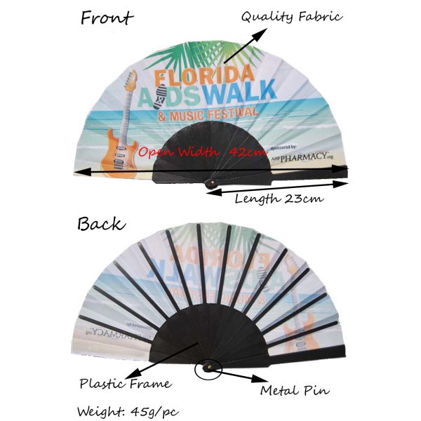 Personalized Plastic Fan 23 Cm Hand Fans Custom Printed Folding Plastic Fan