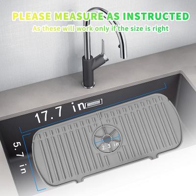 Garde non-toxique de cuisine de silicone de 30 pouces, garde d'éclaboussure de robinet de restaurant Mat