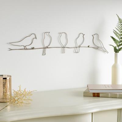Arte da parede do metal do fio de Art Decor Birds On A da parede do metal ISO14001 5 polegadas