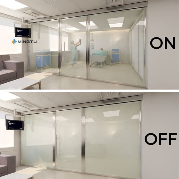 White Mingtu Colored Electrochromic Glass Pdlc Window Privacy Smart Film for Bathroom
