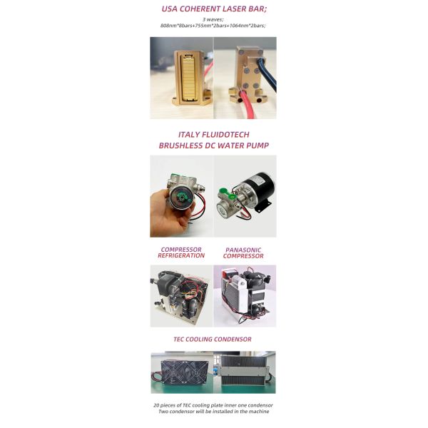 10 диодные лазерные стволы немецкая 808nm диодная лазерная эпиляция система yag лазерная эпиляция машина