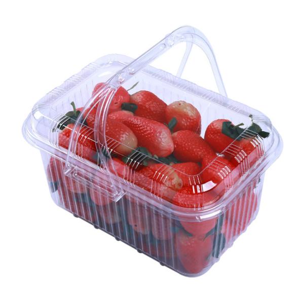 Fruit Organizer, Degradable Transparent Plastic Fruit Box Packaging With Handle, fruit box, vegetable box