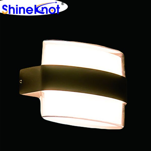 2*5W Double Head Flat Aluminum Shell Abs Lamp Shade Led Wall Light Product Weight 0.52kg