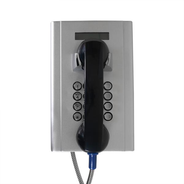 DC12V POE VoIP Prison Vandal Proof Telephone SIP GSM LCD Display