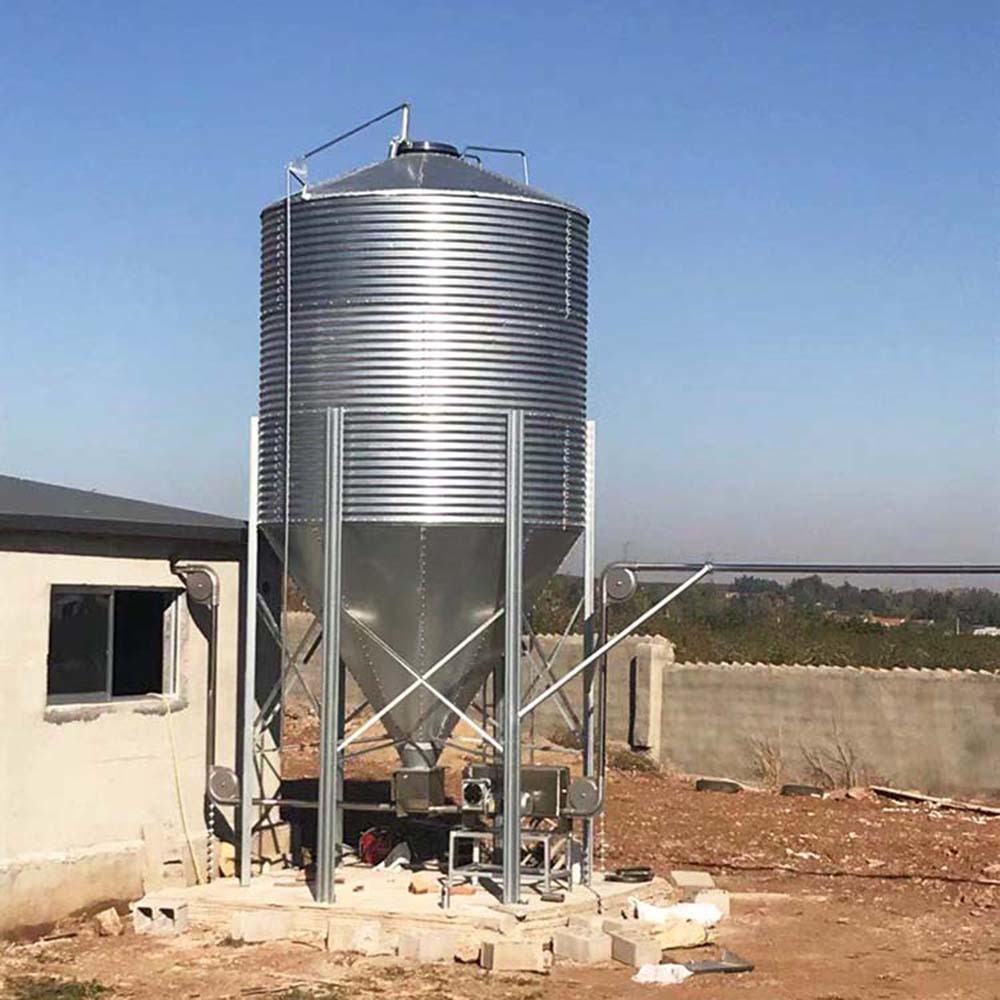Customizable Galvanized Steel Feed Tower with 3-50 Ton Capacity for Automated Livestock Farming