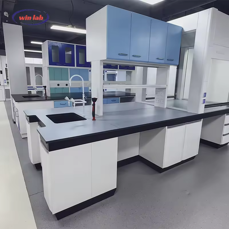 Ergonomic Laboratory Benches Heavy Duty Modular Laboratory Furniture With Epoxy Coated Steel