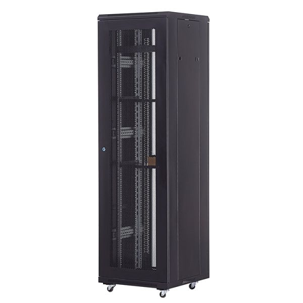 600*600*2000 Size 19 Inch Toughened Glass Door Rack Server with 1.5mm Installation Beam